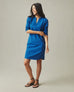 Women's Popover Dress - Classic Blue